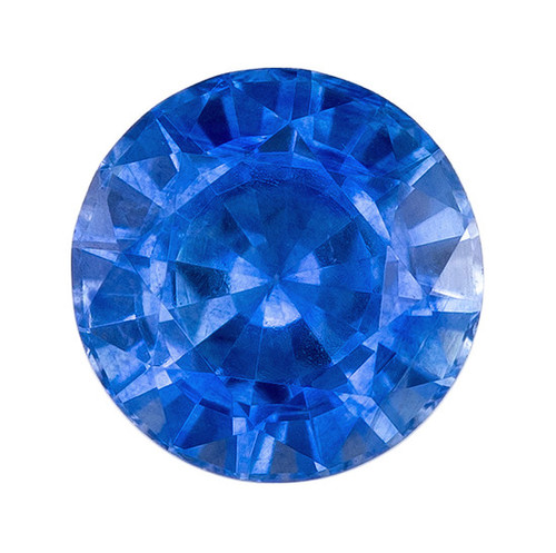 0.71 Carat Blue Sapphire Round Cut Gemstone, 5.1mm size | AfricaGems
