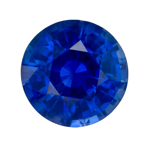 1.07 Carat Blue Sapphire Round Cut Gemstone, 6.1mm size | AfricaGems