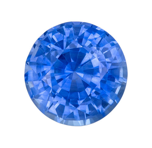 1 Carat Blue Sapphire Round Cut Gemstone, 5.8mm size | AfricaGems