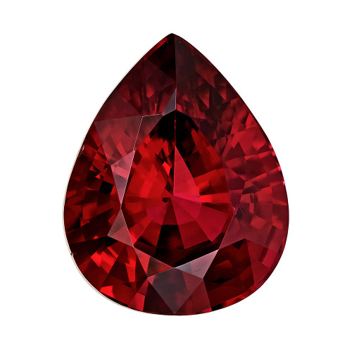 3.14 Carat Red Spinel Pear Cut Gemstone, 10.2x8.2mm size | AfricaGems