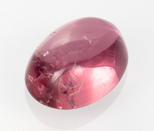Loose Stone Pink Tourmaline Cabochon Shaped Gemstone, 8.59 carats, 14.9 x 11mm - Low Price