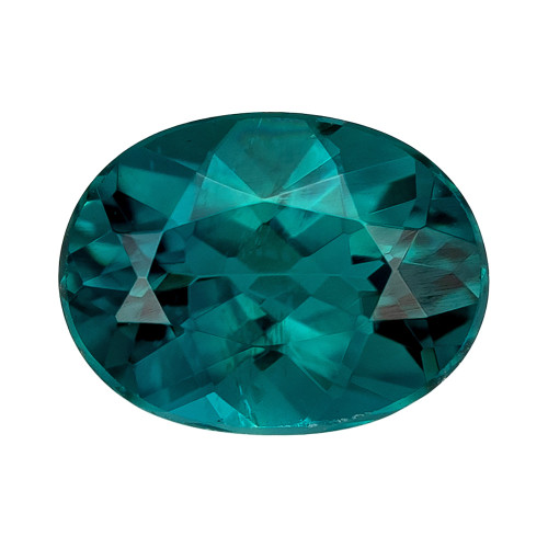 0.76 Carat Blue Green Tourmaline Oval Cut Gemstone, 6.8x5.1mm in size by AfricaGems