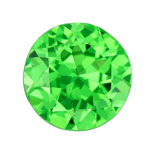 1.17 Carat Green Tsavorite Round Cut Gemstone, 6.8mm size | AfricaGems