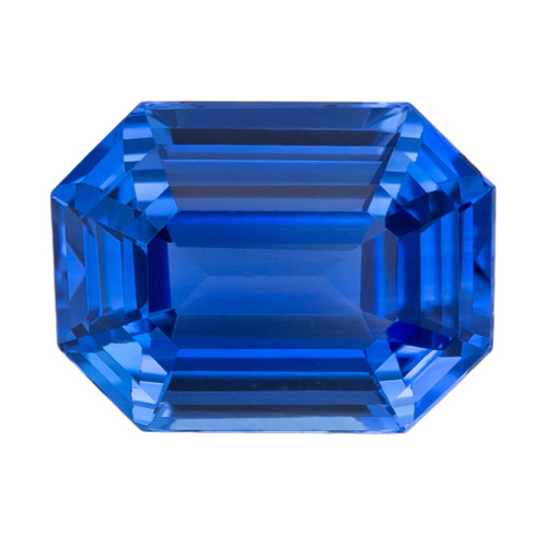 Blue Sapphire 1.84 Carat Weight Gemstone, Emerald Cut, 7.8x5.9mm at AfricaGems