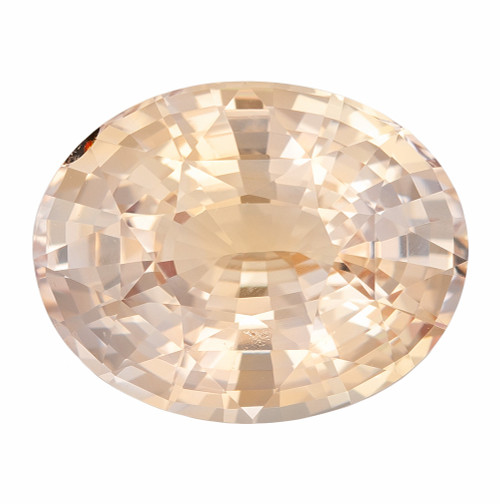 GIA Champagne Peach Sapphire - Oval Cut - 6.35 Carat Weight - 12.38x9.72x6.54mm at AfricaGems