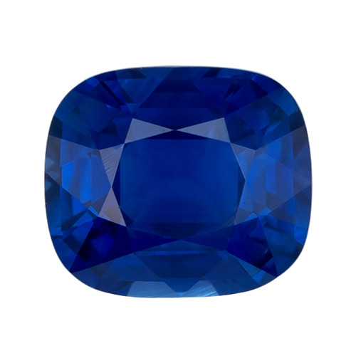 Gemstone Blue Loose Sapphire, 1.42 carats in Cushion Shape, 6.7 x 5.9mm
