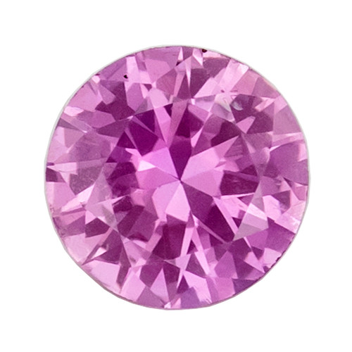 0.22 Carat Pink Sapphire Round Cut Gemstone, 3.8mm size | AfricaGems