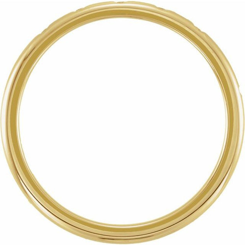 14 Karat Yellow Gold .02 Carat Natural Diamond Band Size 4.5