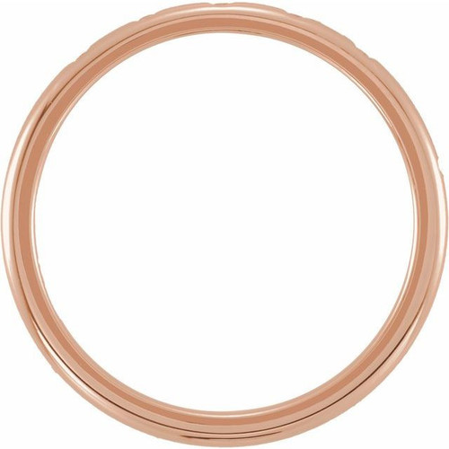 14 Karat Rose Gold .025 Carat Natural Diamond Band Size 19