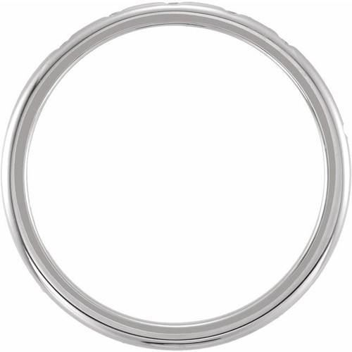 14 Karat White Gold .025 Carat Natural Diamond Band Size 4