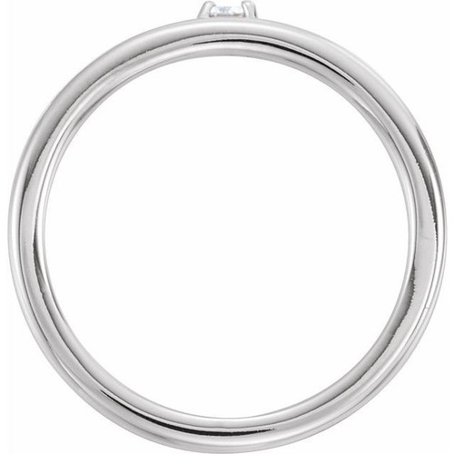 Created Moissanite Ring in 14 Karat  Gold 3 mm Round  Moissanite Ring