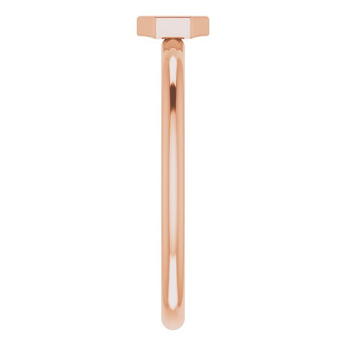 Created Moissanite Ring in 14 Karat Rose Gold 2.5 mm Round  Moissanite Ring