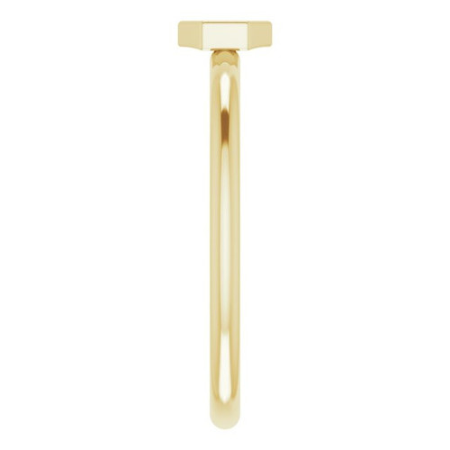 Created Moissanite Ring in 14 Karat Yellow Gold 2.5 mm Round  Moissanite Ring