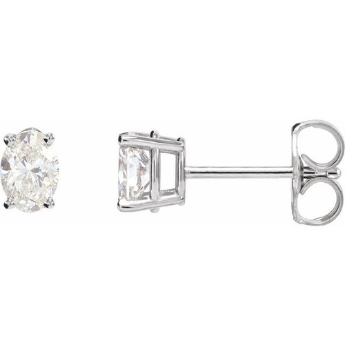 Platinum 0.50 Carats Natural Diamond Earrings