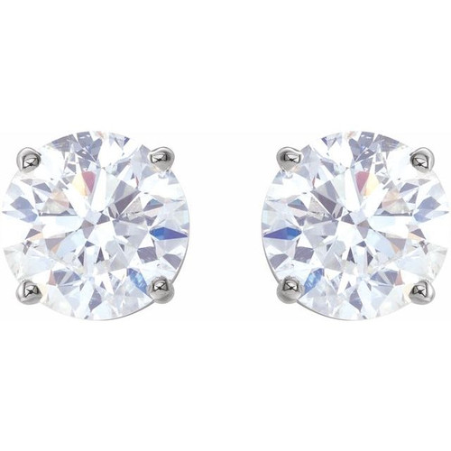 14 Karat White Gold 2 Carat Diamond Earrings