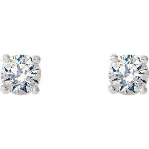 14 Karat White Gold 0.20 Carat Natural Diamond Cocktail Threaded Post Earrings