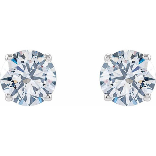 Lab Diamond Stud Earrings in 14 Karat White Gold 0.25 Carat