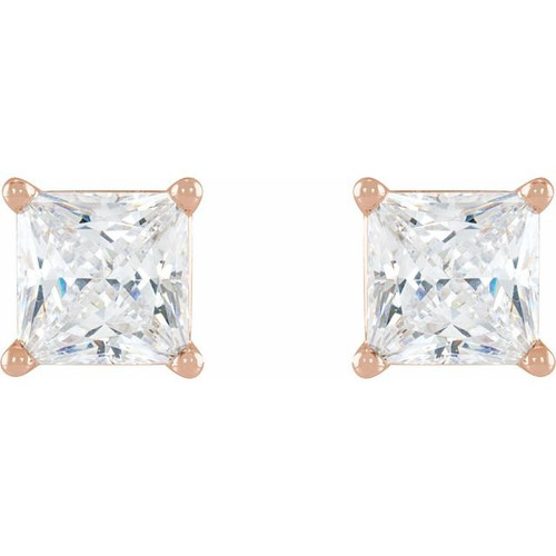 14K Rose 0.20 Carat Natural Diamond Earrings