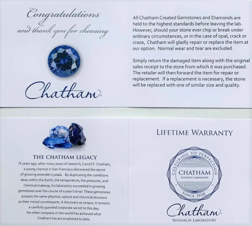 Chatham Lab Created True Champagne Sapphire Gemstone – Oval Cut – GEM Grade