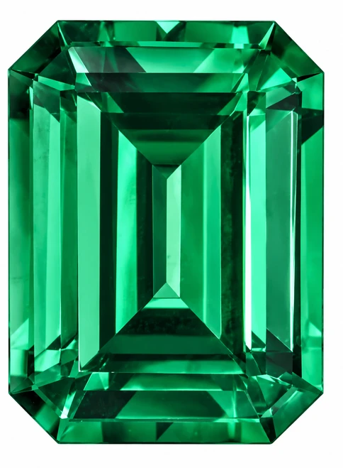Emerald in Octagon Cut in Grade GEM | Chatham Emerald Lab Stone