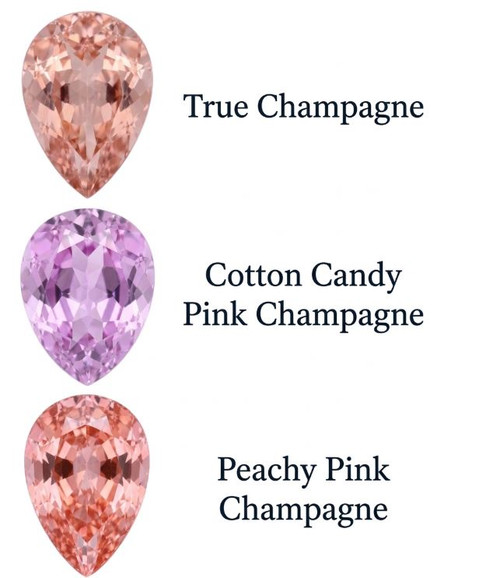 Chatham Lab Created True Champagane Sapphire Gemstone – Pear Cut – GEM Grade