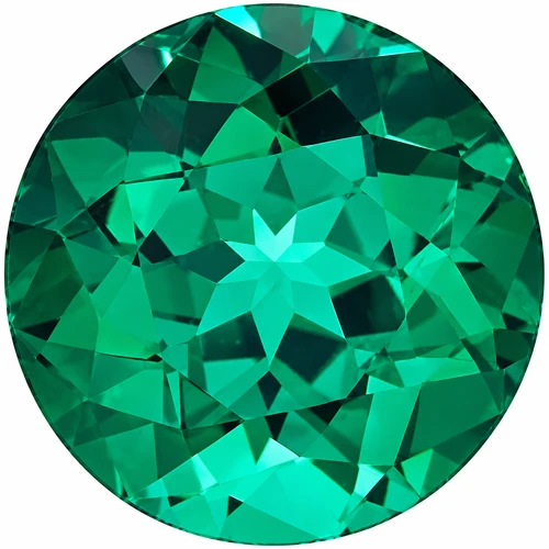 Emerald Round Cut in Grade GEM | Chatham Lab Emerald Round Stone