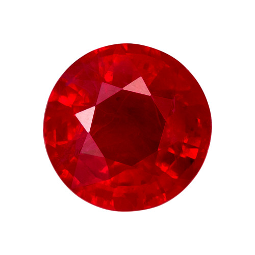 1.01 Carat Brilliant Red Ruby - Round Cut - 6.1mm