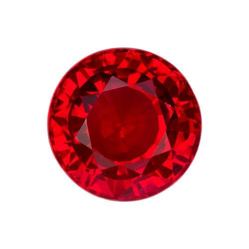 Round Ruby Top Gem Pendant Stone - 1.20 Carats - 6mm, Top Color Crystal Ruby