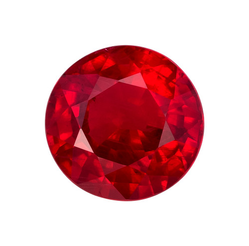 Fine Pigeon Blood Color Ruby - Round - 1.53 Carats - 6.4mm