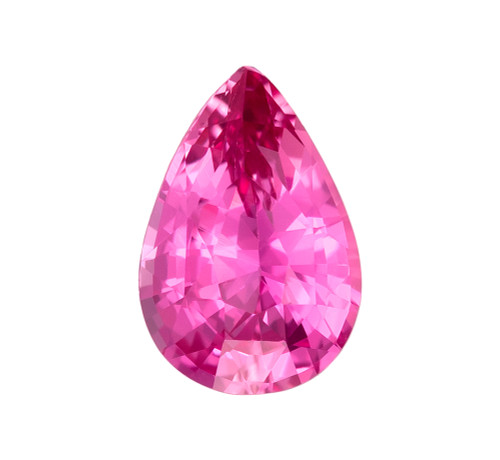 Pink Sapphire Gem Pendant - Pear Shape - 1.15 Carats - 7.9x5.4mm