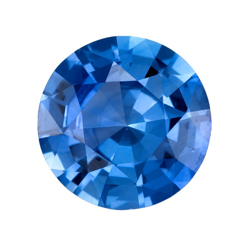 Rich Color Round Blue Sapphire Gem, 1.33 Carats, 7mm