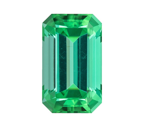 Low Price Emerald Cut Blue Green Tourmaline Gem, 2.61 Carats, 10.2x6.2mm,