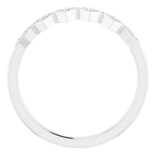 Genuine Diamond Ring in Platinum 1/8 Carat Diamond Stackable Ring