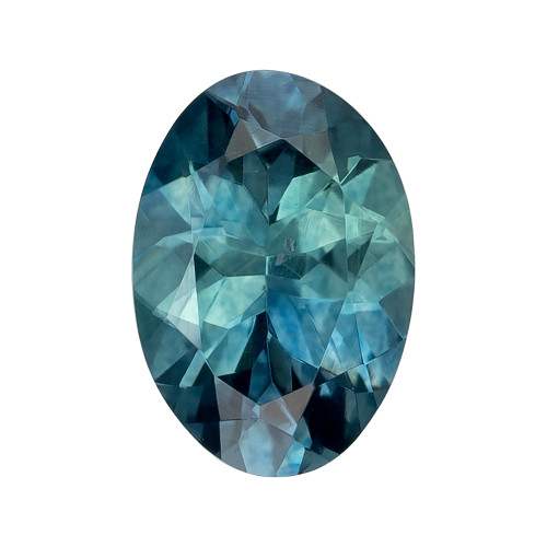 Faceted Gem - Blue Green Sapphire - 0.69 carat - Oval Cut - 6.3 x 4.5mm