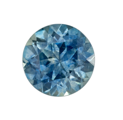 Blue Green Sapphire - Round Cut - 0.87 carat - 5.5mm