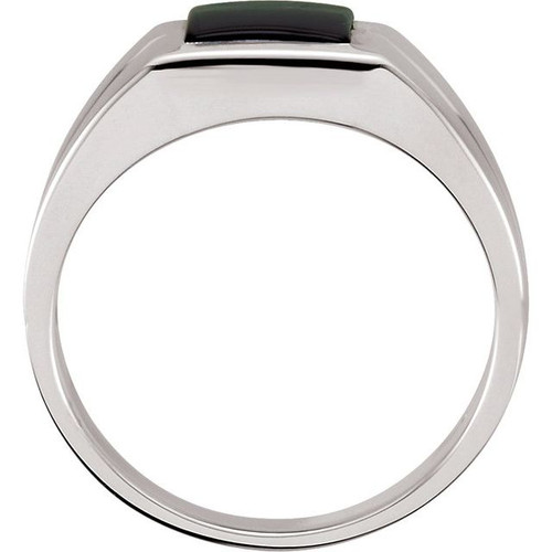 Sterling Silver 8 mm Square Onyx Ring