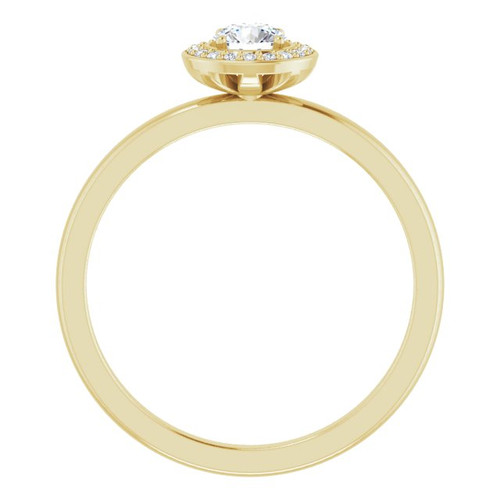 14 Karat Yellow Gold 0.33 Carat Diamond Ring.