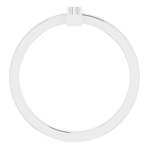 Platinum .05 Carat Diamond Bar Ring.