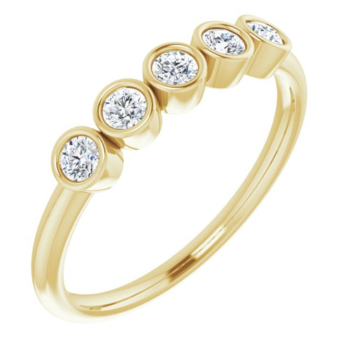 14 Karat Yellow Gold 0.33 Carat Diamond Ring..