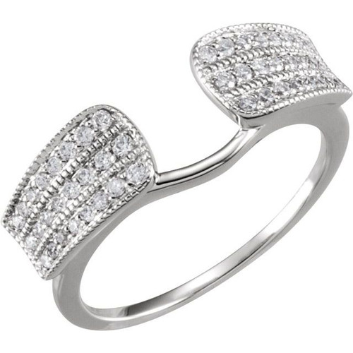 Diamond Ring in 14 Karat White Gold 0.33 Carat Diamond Enhancer Ring
