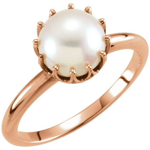 Buy 14 Karat Rose Gold Freshwater Pearl Ring.. Buy 14 Karat Rose Gold Freshwater Pearl Ring..