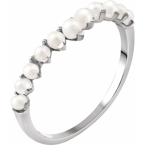 Buy 14 Karat White Gold Freshwater Pearl Ring. Buy 14 Karat White Gold Freshwater Pearl Ring.