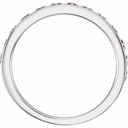 Platinum Stackable Ring set with Real Aquamarines