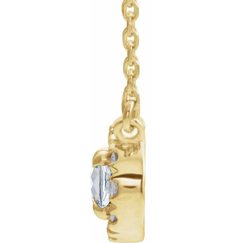 14 Karat Yellow Gold White Diamond Necklace 1/3 Carat, 18 Inch - $1,498