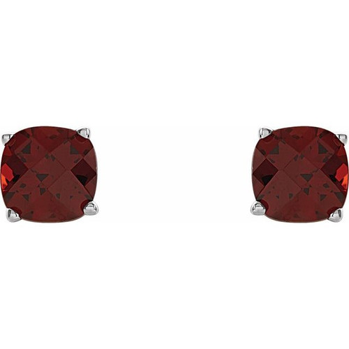 Sterling Silver Mozambique Garnet Earrings.