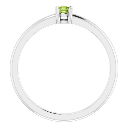 Sterling Silver Natural Peridot Ring