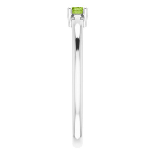 Sterling Silver Natural Peridot Ring