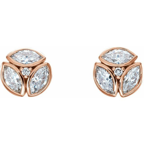14 Karat Rose Gold 0.50 Carat Diamond Earrings..... 14 Karat Rose Gold 0.50 Carat Diamond Earrings.....