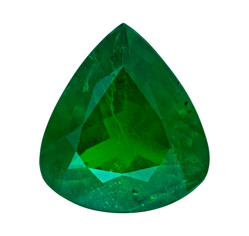 Genuine Emerald - Vivid Green Color - 3.39 carats - Pear Cut - 11.6 x 10.5mm