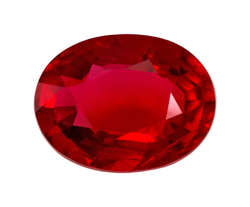 Genuine Ruby - Oval Cut - Rich Red Crystal Stone - 1.60 carats - 8.1 x 6.2mm